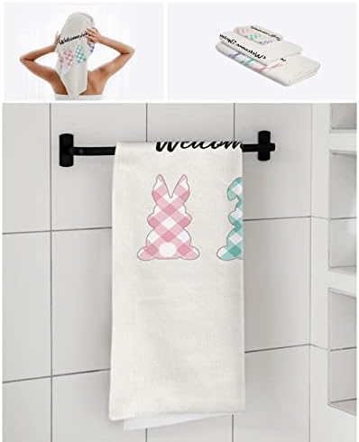 Anzona Easter Welcome Spring Bunny 3 Piece Towel Set