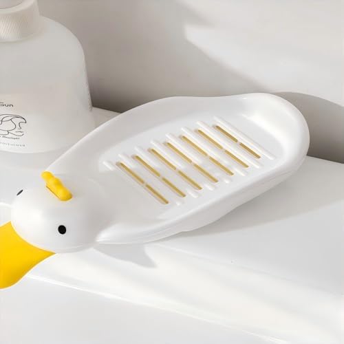 Cute Duck Soap Dish with Two-Layer Drainage 1