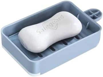 Wall Mount Soap Dish with Drainer Tray Grey