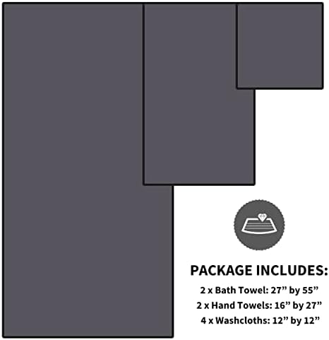 Cosy Family 8-Piece Microfiber Towel Set - Dark Grey