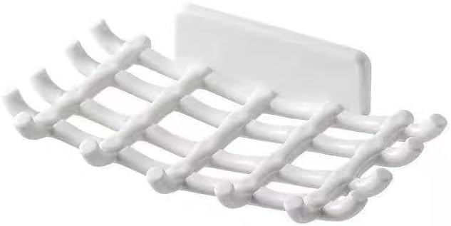 Wall-Mounted Soap Holder with Rattan Design 2 Pack No Drilling Needed