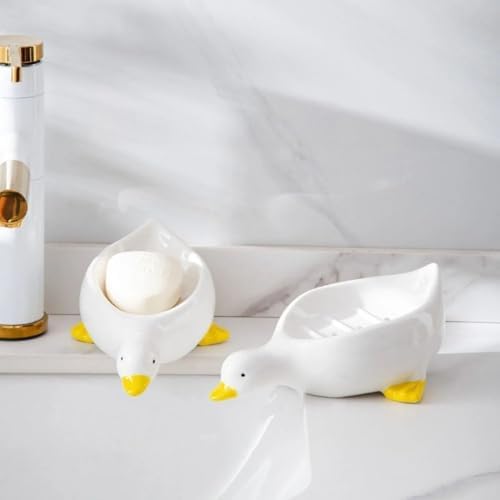 Cute Cartoon Duck Soap Box Holder for Bathroom Kitchen