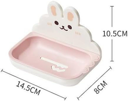GIFZES Cartoon Rabbit Soap Dish Wall Mount Double Layers