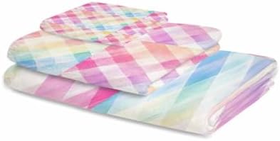 Shine-Home Rainbow Check Towel Set