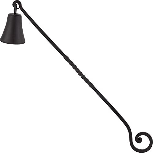 RTZEN Antique Bell Candle Snuffer - Handcrafted Wrought Iron Candlesnuffer with Long Handle