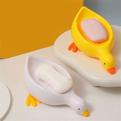 Duck Shape Soap Tray with Self Draining Design