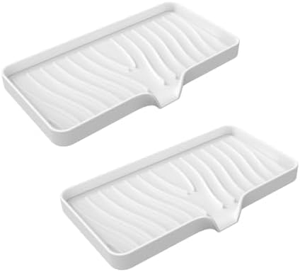 Silicone Soap Dish 2PCS Non-Slip Drainage Kitchen Bathroom Holder