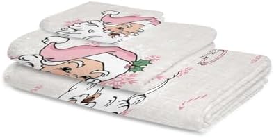 Smile Sunflower Christmas Bath Towels Set of 3