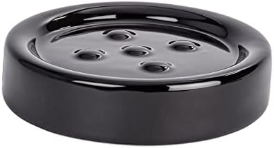 WENKO Bar Soap Holder Ceramic Polaris Black