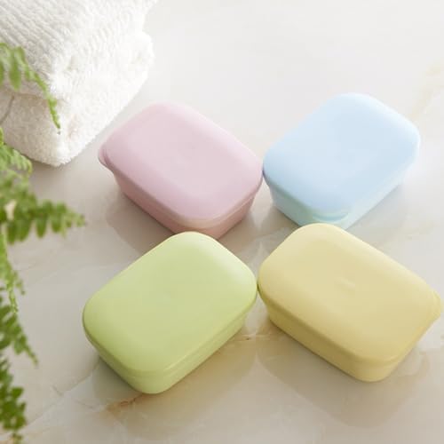 PRETYZOOM Leakproof Pp Soap Dish for Bathroom and Travel