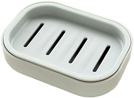 Plastic Soap Dish Holder for Home and Travel Blue
