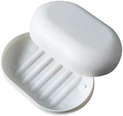 Durable Plastic Soap Dish Holder for Bathroom Kitchen Travel