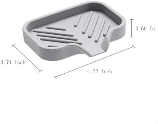 HiQiMi 2 Pack Soap Dish and Sponge Holder Set 1