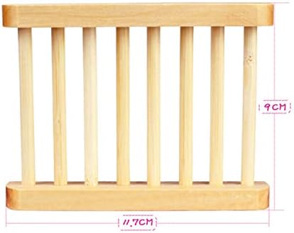2-Pack Wood Plastic Soap Dish with Drain