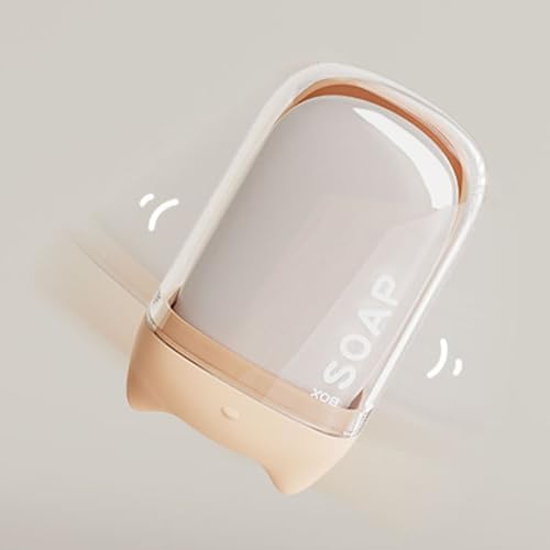 Ywmsfl Practical Soap Dish Holder Leakproof with Drainage and Cats Ear Lid