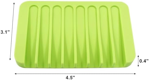 Self Draining Soap Holder Premium Silicone Soap Dish for Shower and Kitchen