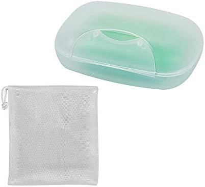 Vonpri Soap Box Holder with Lid - Clear Travel Soap Saver Case