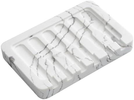 UHEY HOME Resin Soap Dish with Marble Look