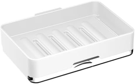 Wall-Mounted No-Punch Soap Box with Suction Cup Holder