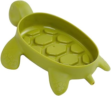 JUOPZKENN Cute Cartoon Soap Dish with Drainage and Non-Slip Design Green