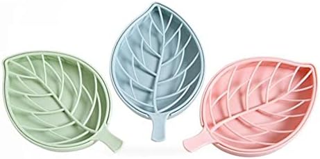 Leadigol Drain Soap Dish 3PCS Leaf Shape Holder