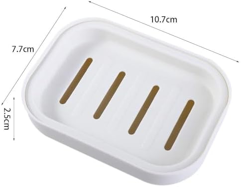 Durable PP Plastic Soap Dish with Double Slotted Design