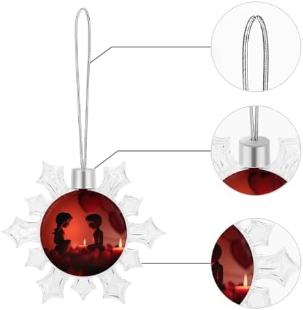 Cute Snowflake Christmas Pendant Hanging Ornament with Ropes