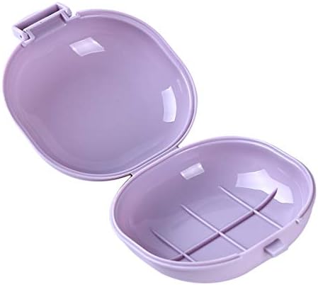 Winwinfly Purple Soap Holder Container Waterproof Portable Non-Slip