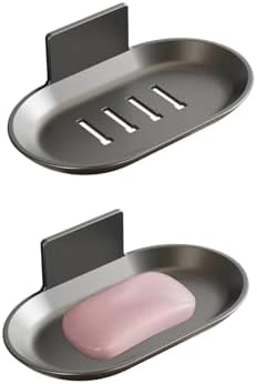 Wall Mounted Soap Dishes 2 Pack Gray 35 x 57 Inches