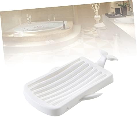 Hoement Plastic Soap Dish Whale Shape Drain Holder