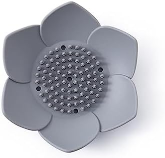 AKOAK Non-Slip Silicone Soap Dish with Lotus Design