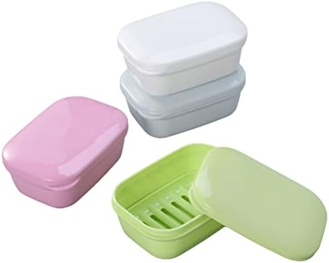 PRETYZOOM Leakproof Soap Box with Drainer for Bathroom and Travel
