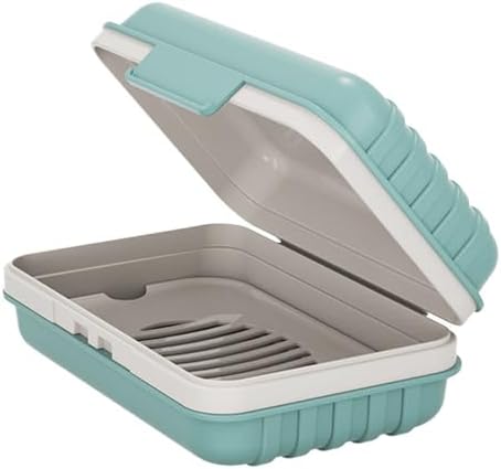 Loyliawa Soap Dish with Drain Tray and Lid 1
