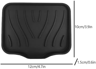 2 Pcs Black Silicone Soap Dish with Drain for Sink and Counter