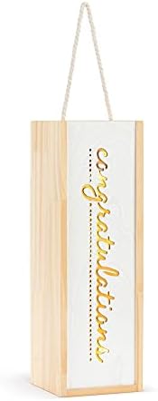 Sadity Congratulations Wood Wine Bottle Lantern