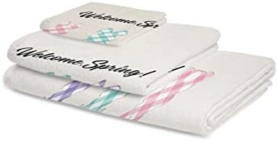 Anzona Easter Welcome Spring Bunny 3 Piece Towel Set