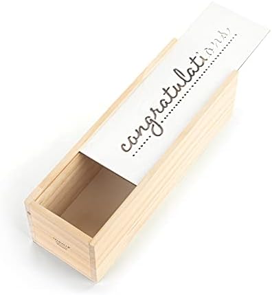 Sadity Congratulations Wood Wine Bottle Lantern