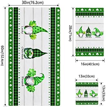 ZOE GARDEN Green Shamrock Towel Set with 3 Pieces