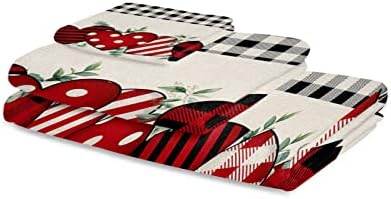 Smile Sunflower 3 Pcs Bath Towel Set Valentines Day Design