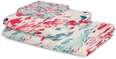 Smile Sunflower 3 Pcs Bath Towels Set with Floral Pattern