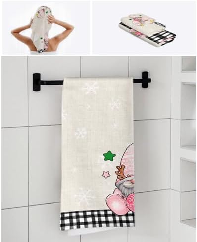 Christmas Bath Towels Set of 3 - Soft and Decorative