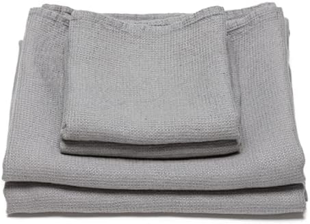 LinenMe 07800 Graphite Waffle Washed Linen Towel Set