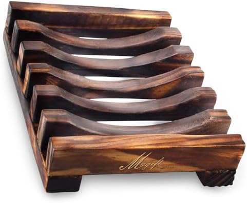 Magift Wooden Soap Dish with Slanted Drainage Design