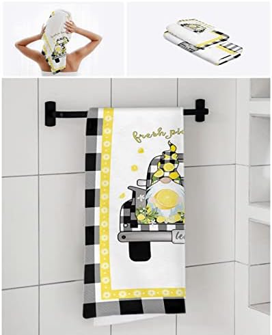 Shine-Home Farm Plaid Truck Summer Towel Set