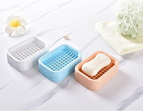 Sumddy 2PCS Plastic Soap Draining Holder for Home and Travel