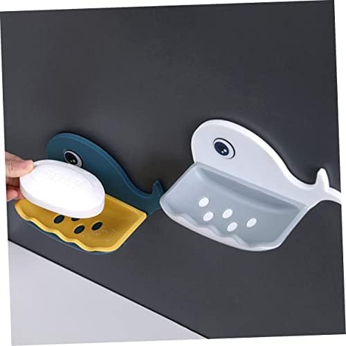 Amosfun Whale Soap Dish Wall-Mounted Holder