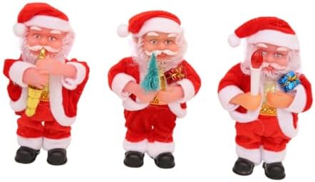 ABOOFAN 3Pcs Electric Santa Claus Christmas Ornament