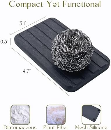 EXCHUES Parallel Lines Soap Dish Black