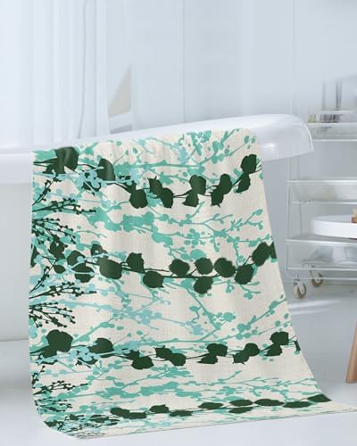 Sage Green Linen Bath Towel Set of 3 by Smile Sunflower