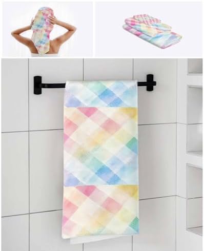 Shine-Home Rainbow Check Towel Set